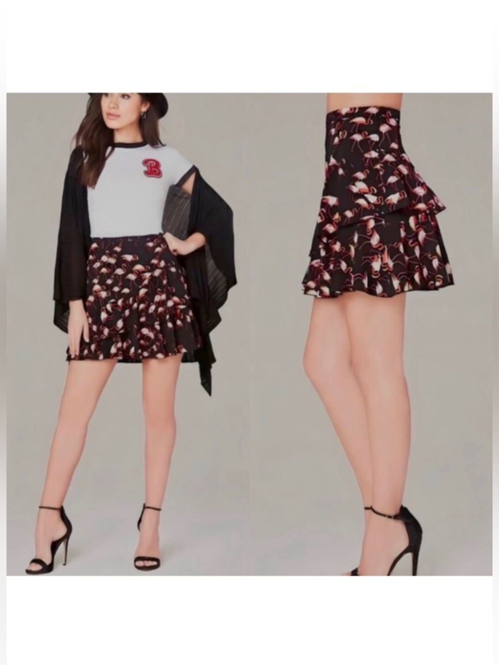 BEBE Flamingo Skirt - XS